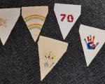 The first flags made for the libraries’ memory bunting