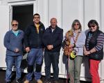 Trustees, Local Councillor and volunteers at new Birnbeck  information centre