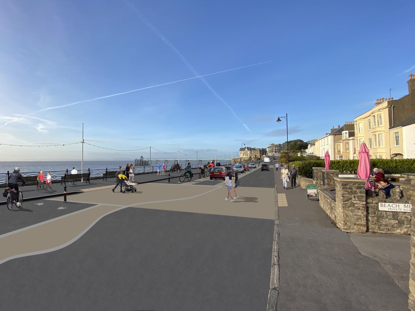 artists impression of the Pier to Pier Way route