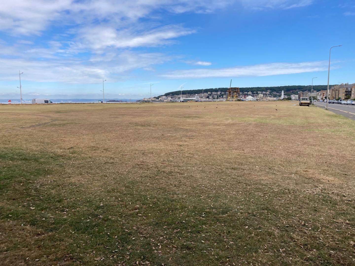 A photo of the Beach Lawns in Weston-super-Mare taken in August 2022.