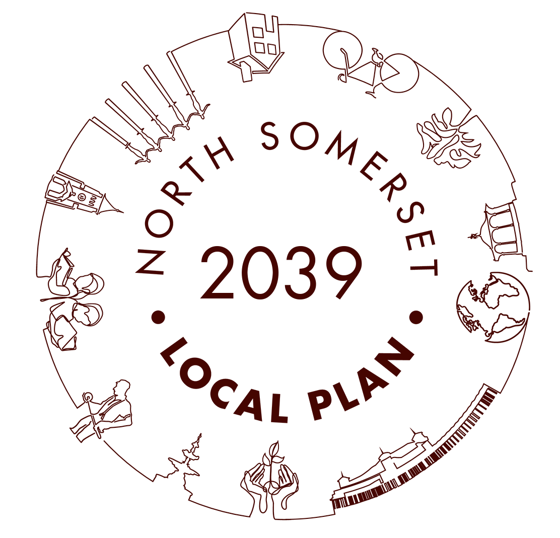 North Somerset Local Plan 2039 with various North Somerset landmarks