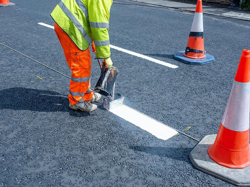 This is a picture of road improvement work