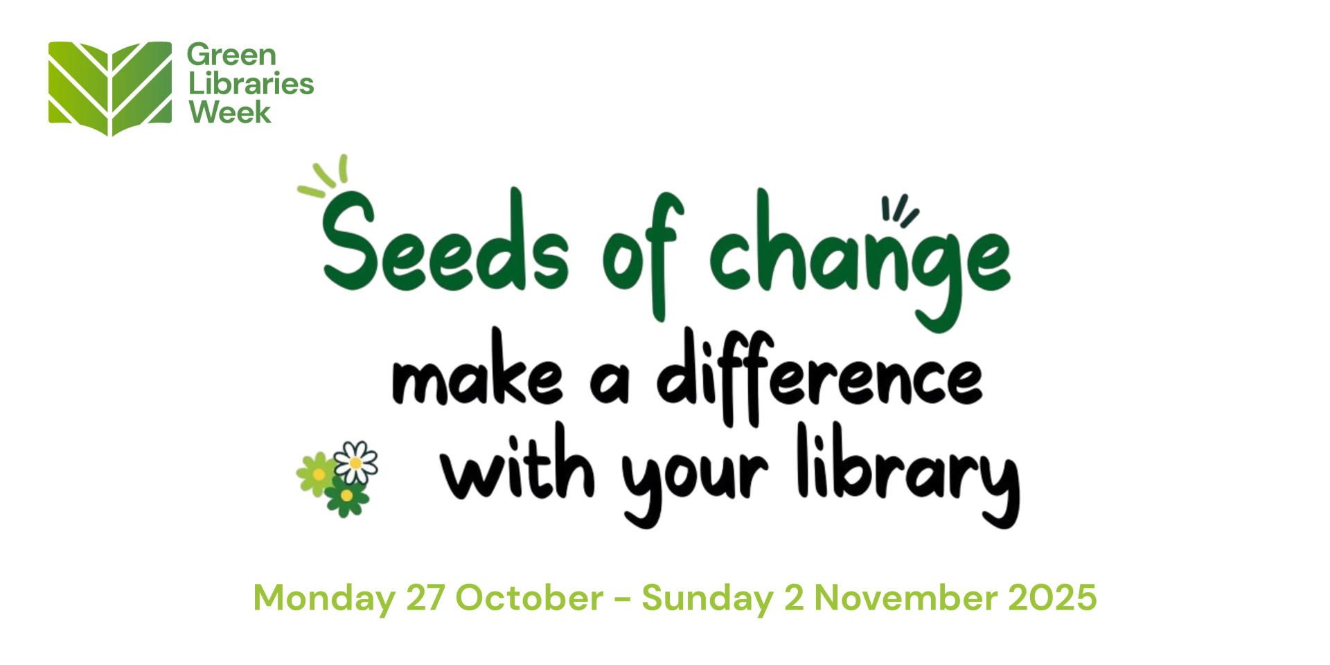 Green Libraries Week Banner Graphic