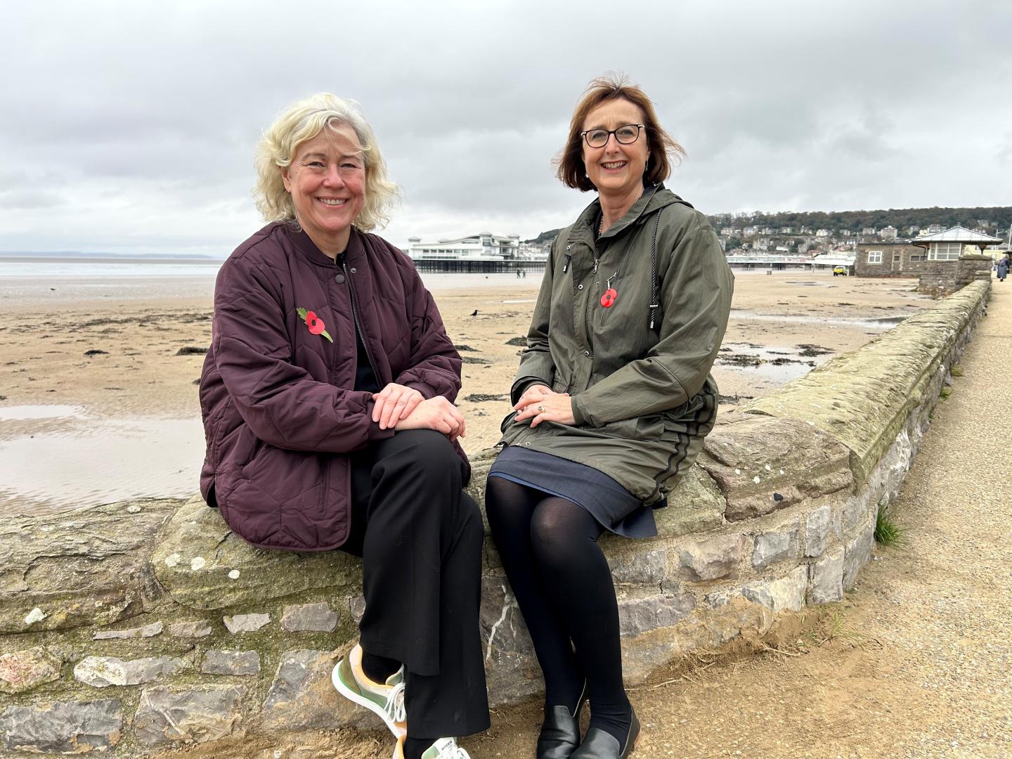 A photo of Joanna Killian and Mandy Bishop in Weston-super-Mare