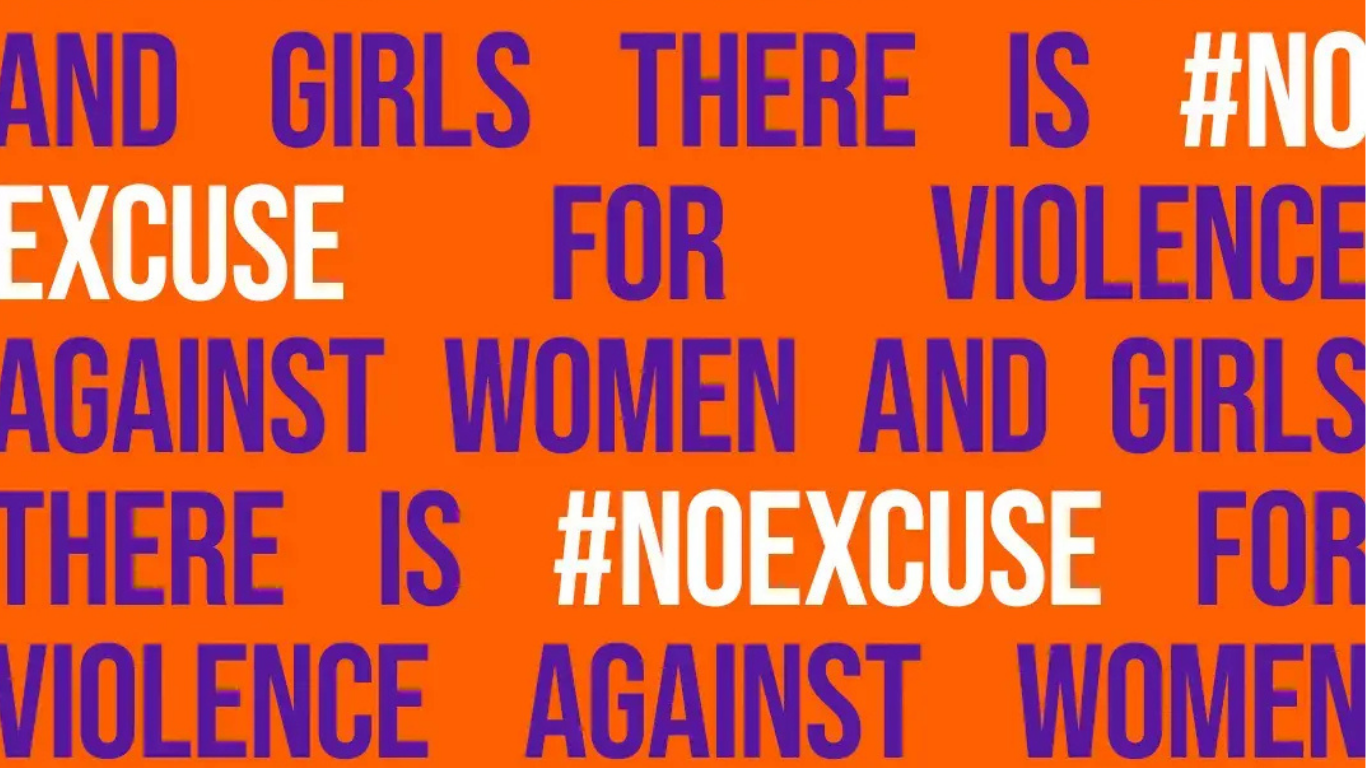 Image of campaign strapline for Violence Against Women Campaign 