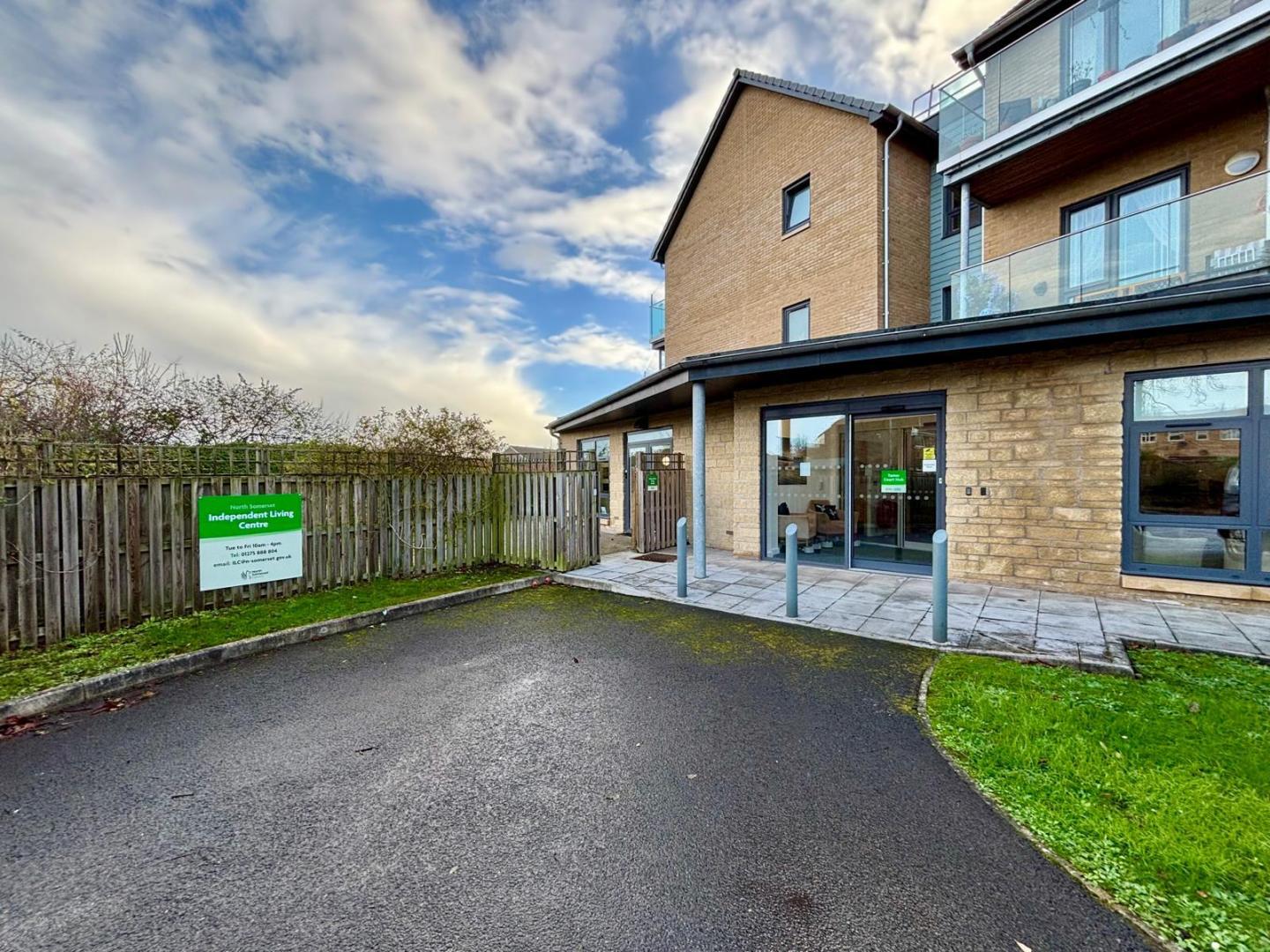 Entrance to the Independent Living Centre (ILC) at Trenleigh Drive, Worle, Weston-super-Mare