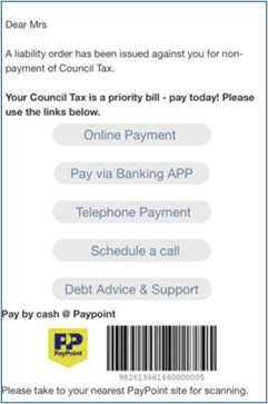 A screenshot showing a warning screen