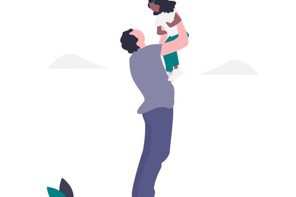 A person lifting a child up.