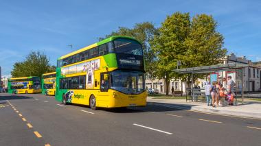 X5 bus at bus hub in Weston-super-Mare