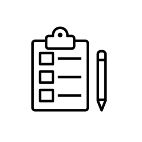 clipboard and pen logo