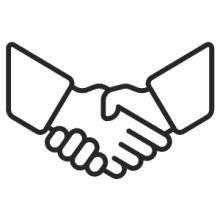 Shaking hands logo